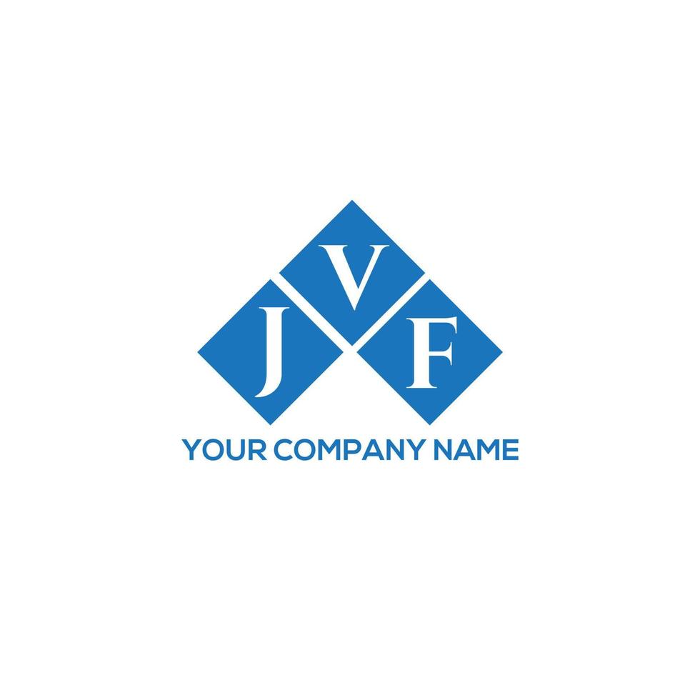 design de logotipo de carta jvf em fundo branco. conceito de logotipo de letra de iniciais criativas jvf. design de letra jvf. vetor