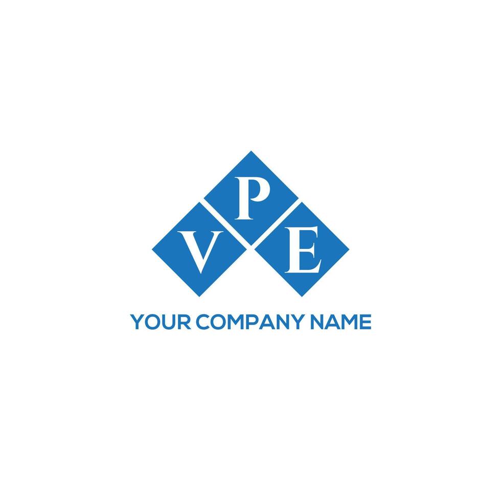 conceito de logotipo de letra de iniciais criativas vpe. vpe carta design.vpe design de logotipo de carta em fundo branco. conceito de logotipo de letra de iniciais criativas vpe. design de letra vpe. vetor