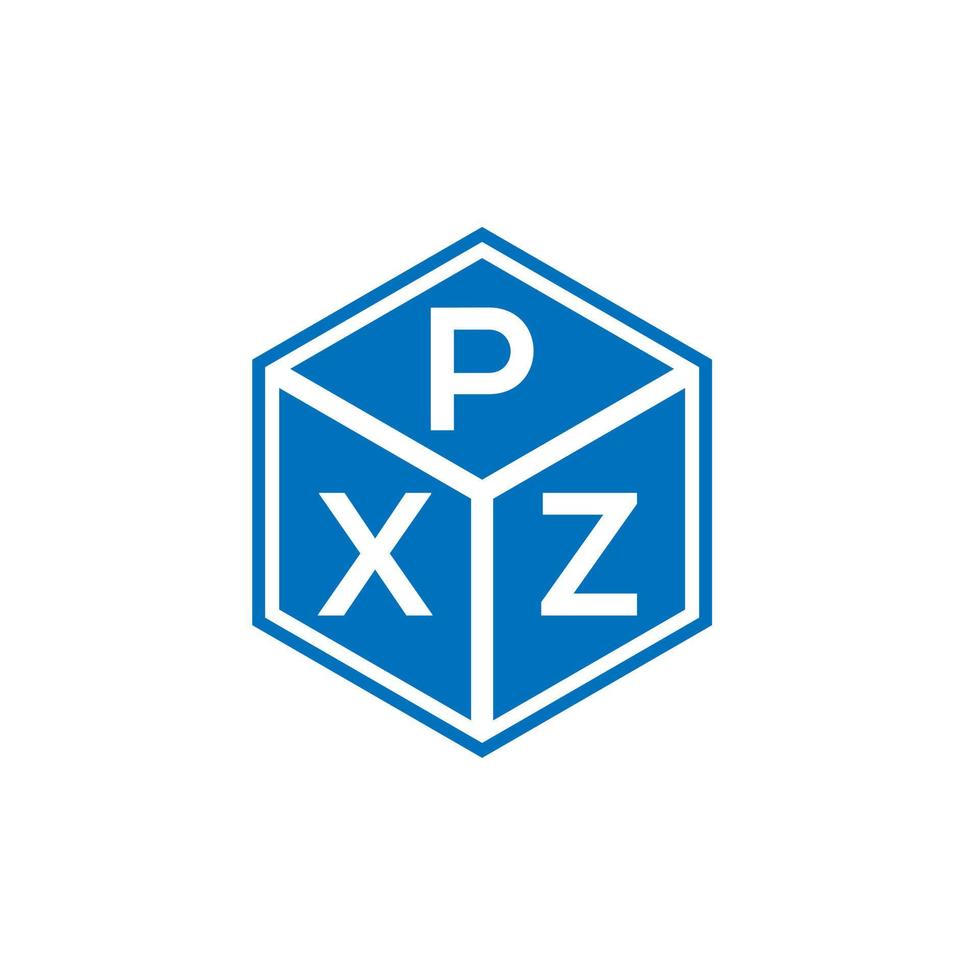 design de logotipo de carta pxz em fundo preto. conceito de logotipo de letra de iniciais criativas pxz. design de letra pzz. vetor