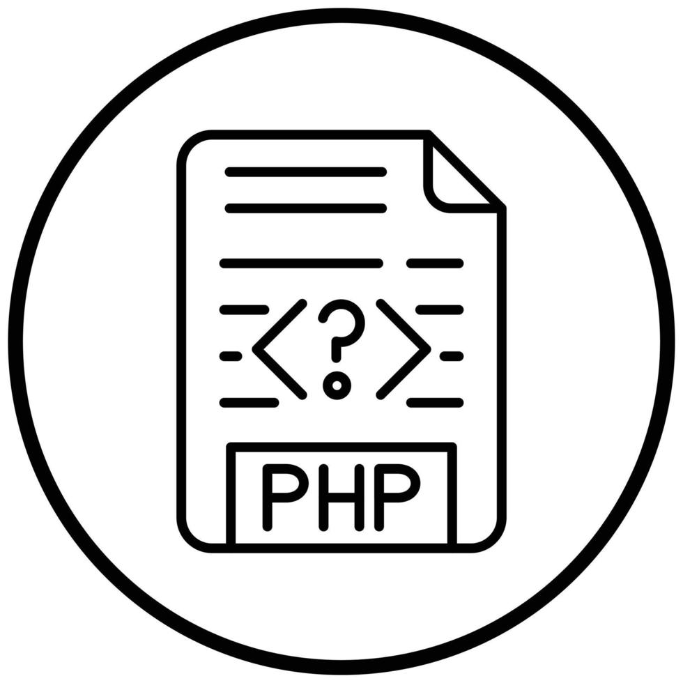 estilo de ícone de arquivo php vetor