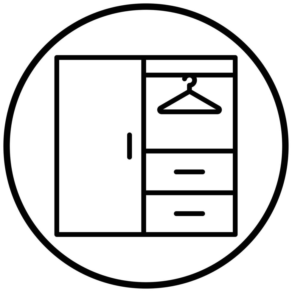 estilo de ícone do armário vetor