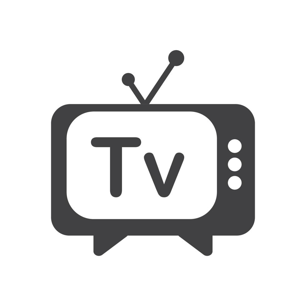 design do logotipo da tv vetor