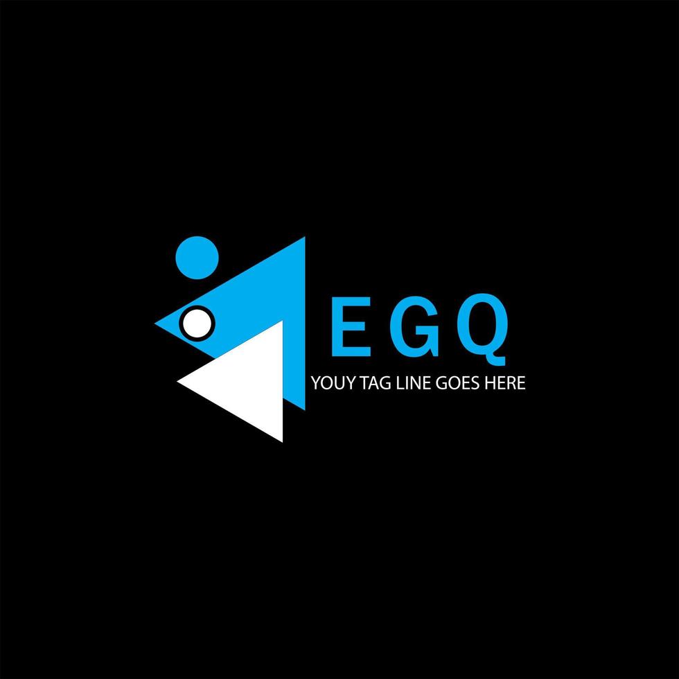 design criativo de logotipo de carta egq com gráfico vetorial vetor