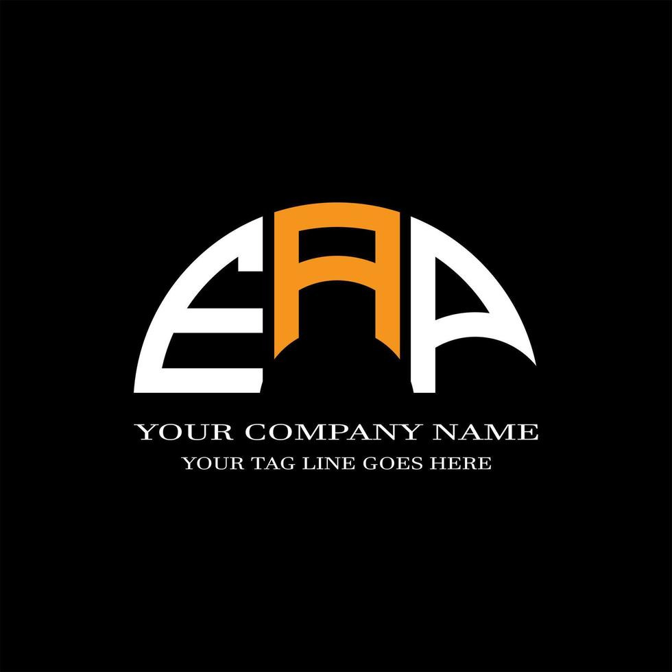 design criativo do logotipo da carta eap com gráfico vetorial vetor