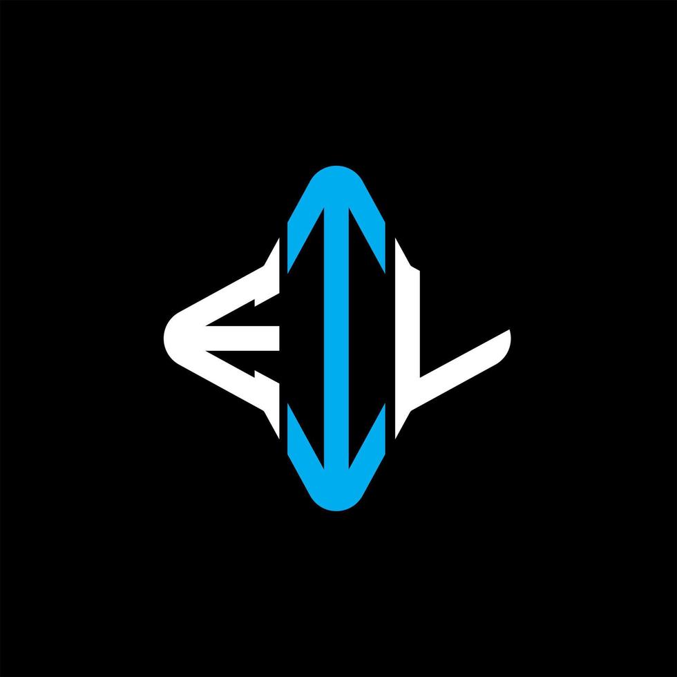 design criativo do logotipo da carta eiv com gráfico vetorial vetor