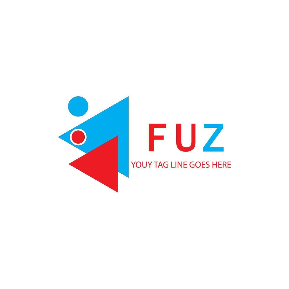 design criativo de logotipo de carta fuz com gráfico vetorial vetor