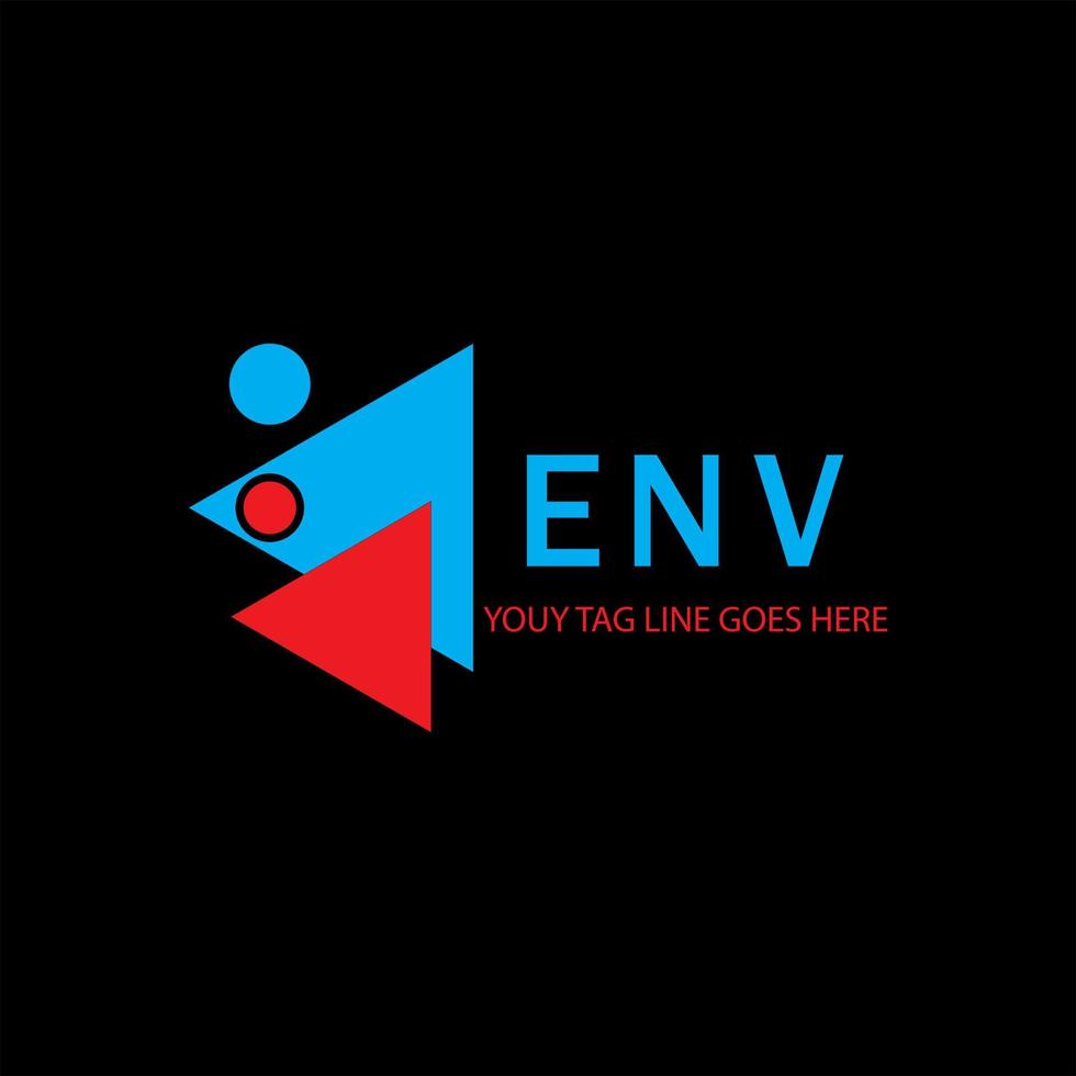 design criativo do logotipo da carta env com gráfico vetorial vetor