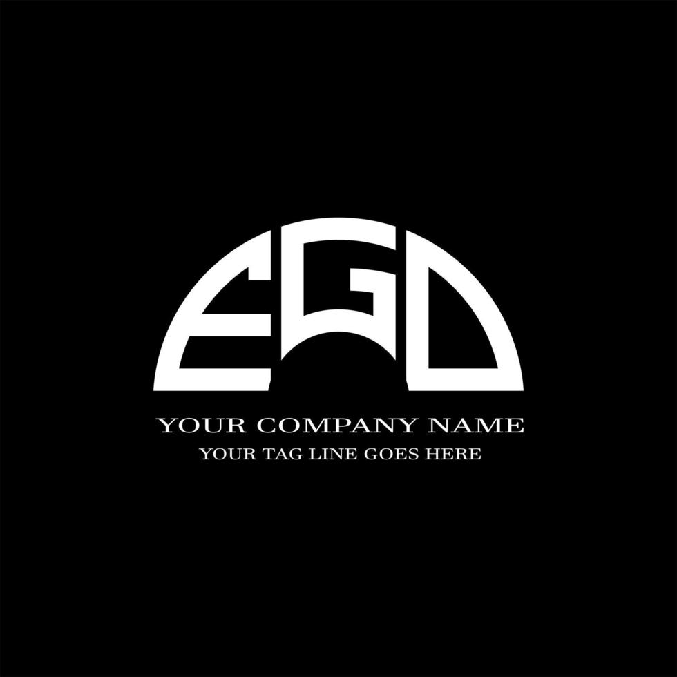 design criativo de logotipo de carta egd com gráfico vetorial vetor