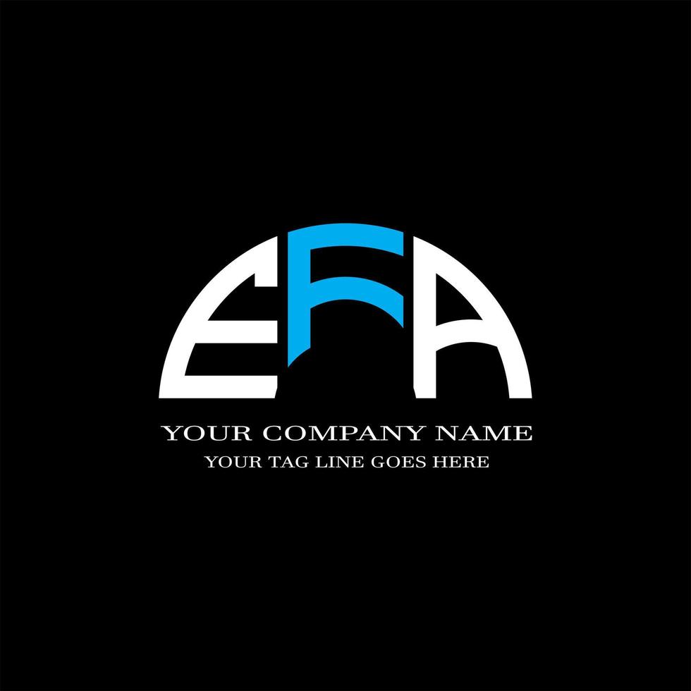 design criativo do logotipo da carta efa com gráfico vetorial vetor