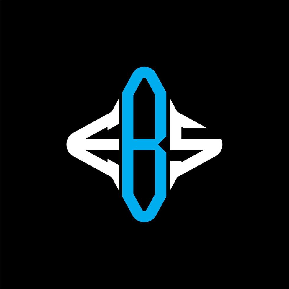 design criativo do logotipo da carta ebs com gráfico vetorial vetor