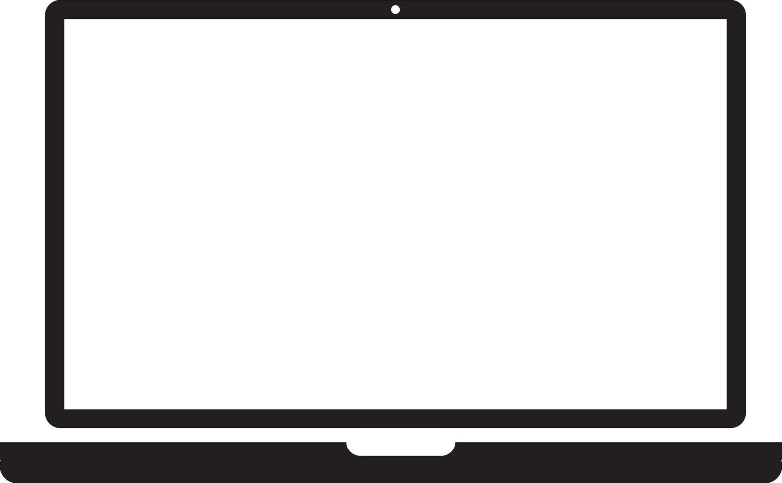 ícone de laptop em fundo branco. sinal de laptop. design de estilo simples. símbolo do laptop. vetor