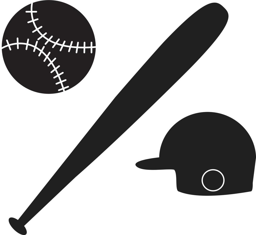 ícone de beisebol em fundo branco. sinal de beisebol. vetor