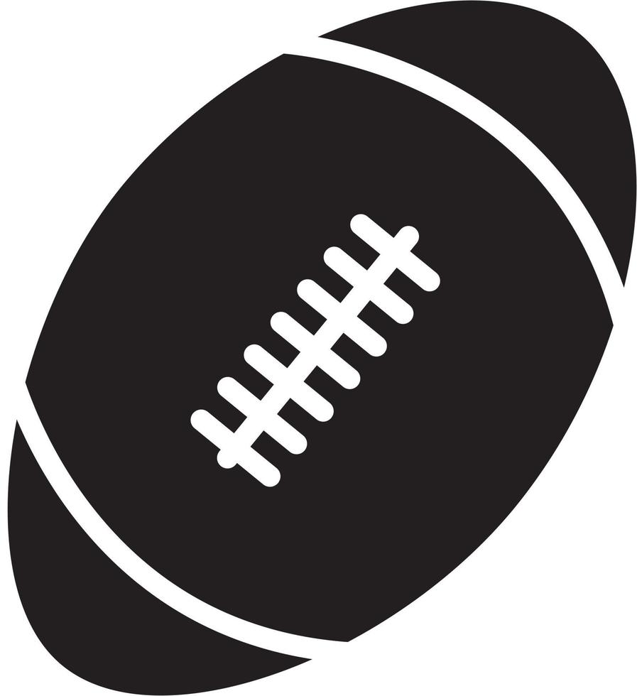 ícone de bola de rugby em fundo branco. sinal de bola de rugby. design de estilo simples. vetor