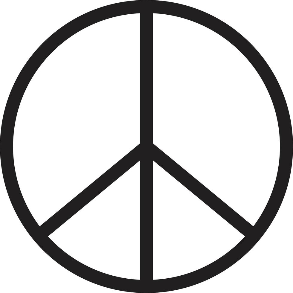 ícone de paz em fundo branco. sinal de paz. vetor