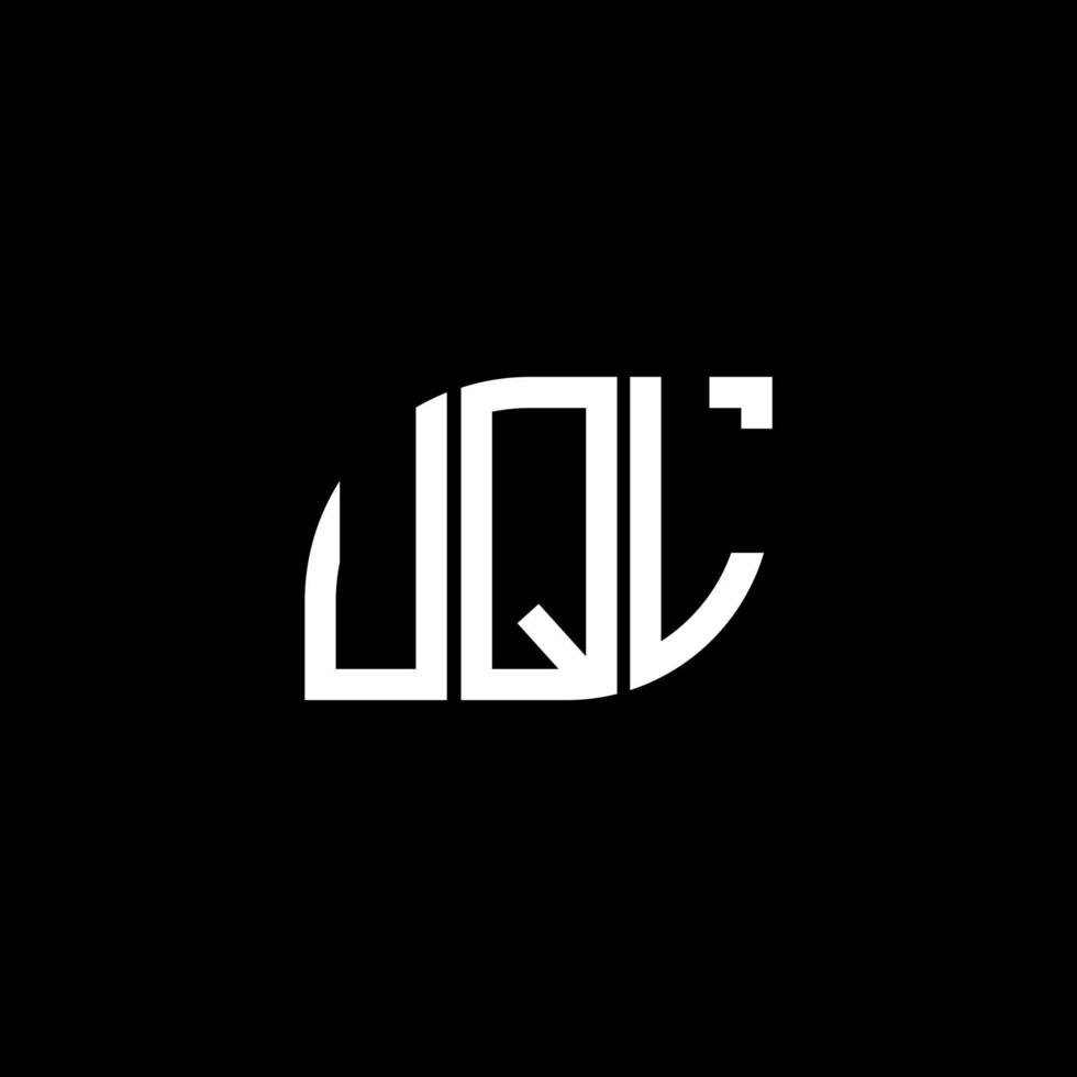 design de logotipo de letra uql em fundo preto. conceito de logotipo de letra de iniciais criativas uql. design de letra uql. vetor