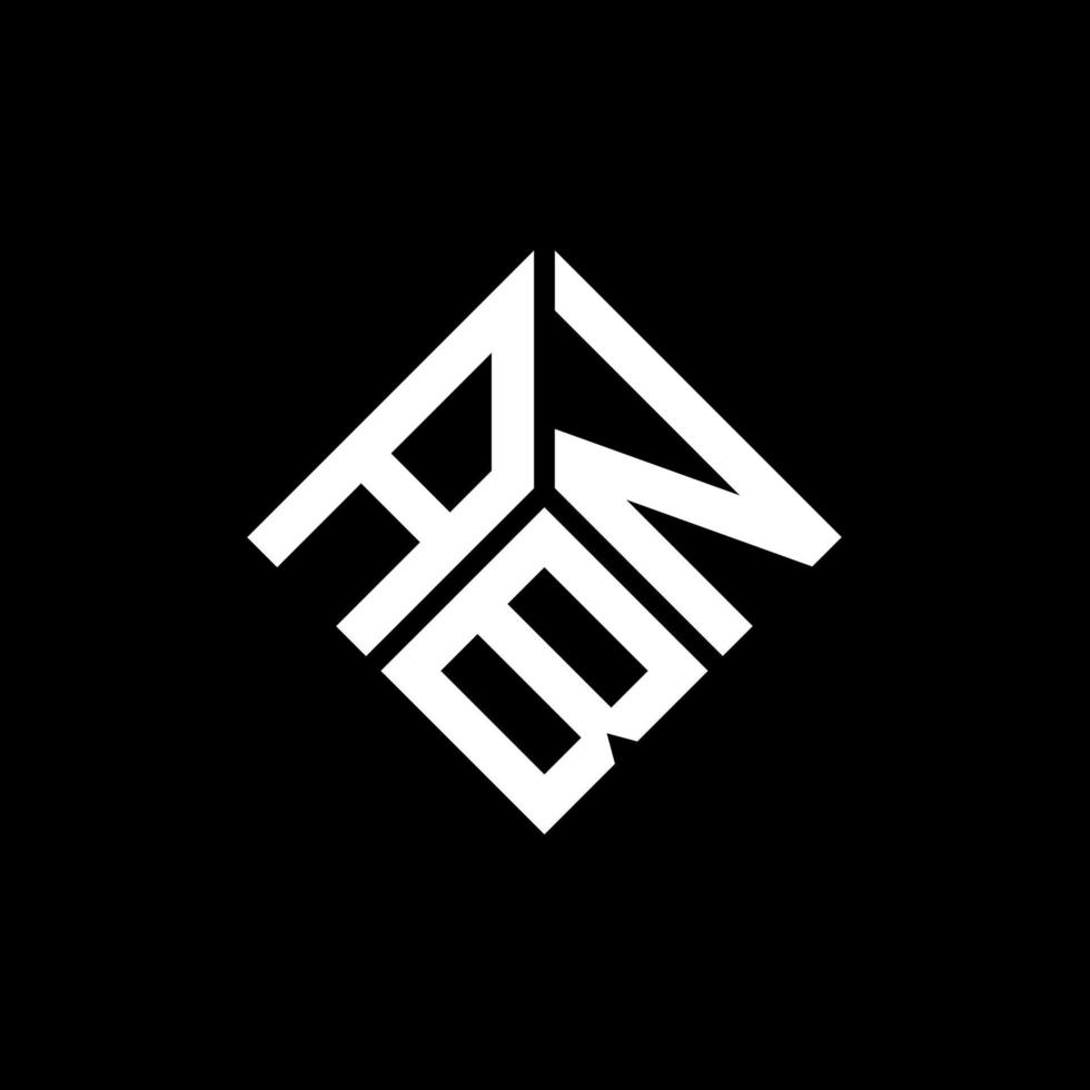 design de logotipo de carta abn em fundo preto. conceito de logotipo de carta de iniciais criativas abn. design de letra abn. vetor