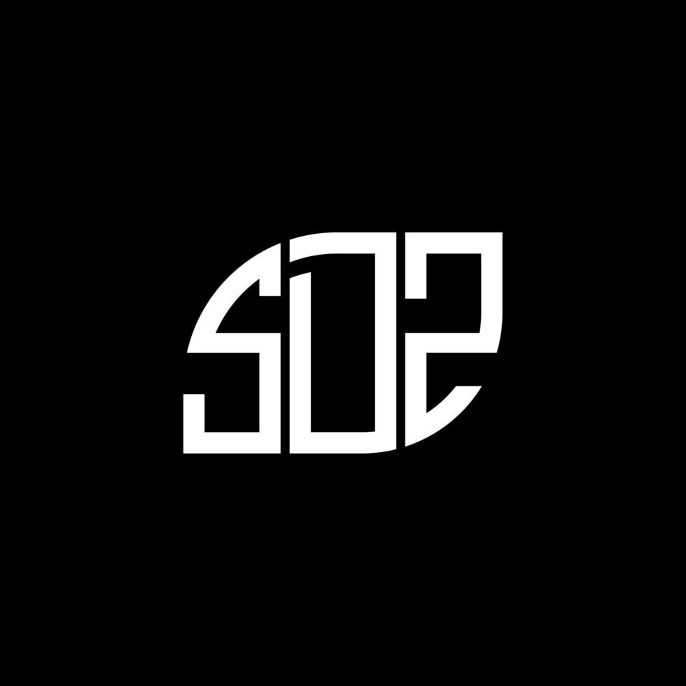 design de logotipo de letra sdz em fundo preto. conceito de logotipo de letra de iniciais criativas sdz. design de letra sdz. vetor