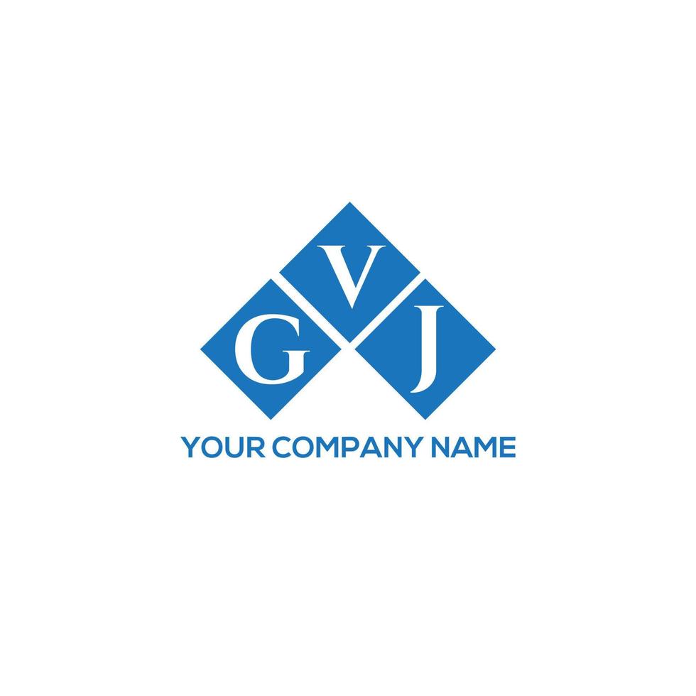 design de logotipo de carta gvj em fundo branco. conceito de logotipo de carta de iniciais criativas gvj. design de letra gvj. vetor