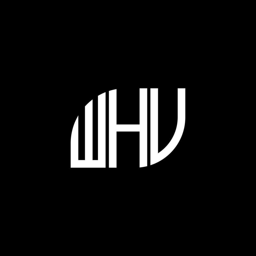 whv letter design.whv design de logotipo de carta em fundo preto. whv conceito de logotipo de letra de iniciais criativas. whv letter design.whv design de logotipo de carta em fundo preto. W vetor