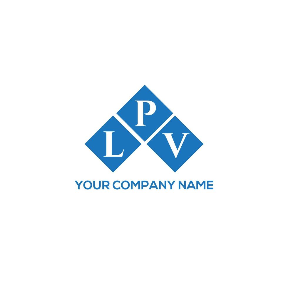 design de logotipo de carta lpv em fundo branco. conceito de logotipo de letra de iniciais criativas lpv. design de letra lpv. vetor