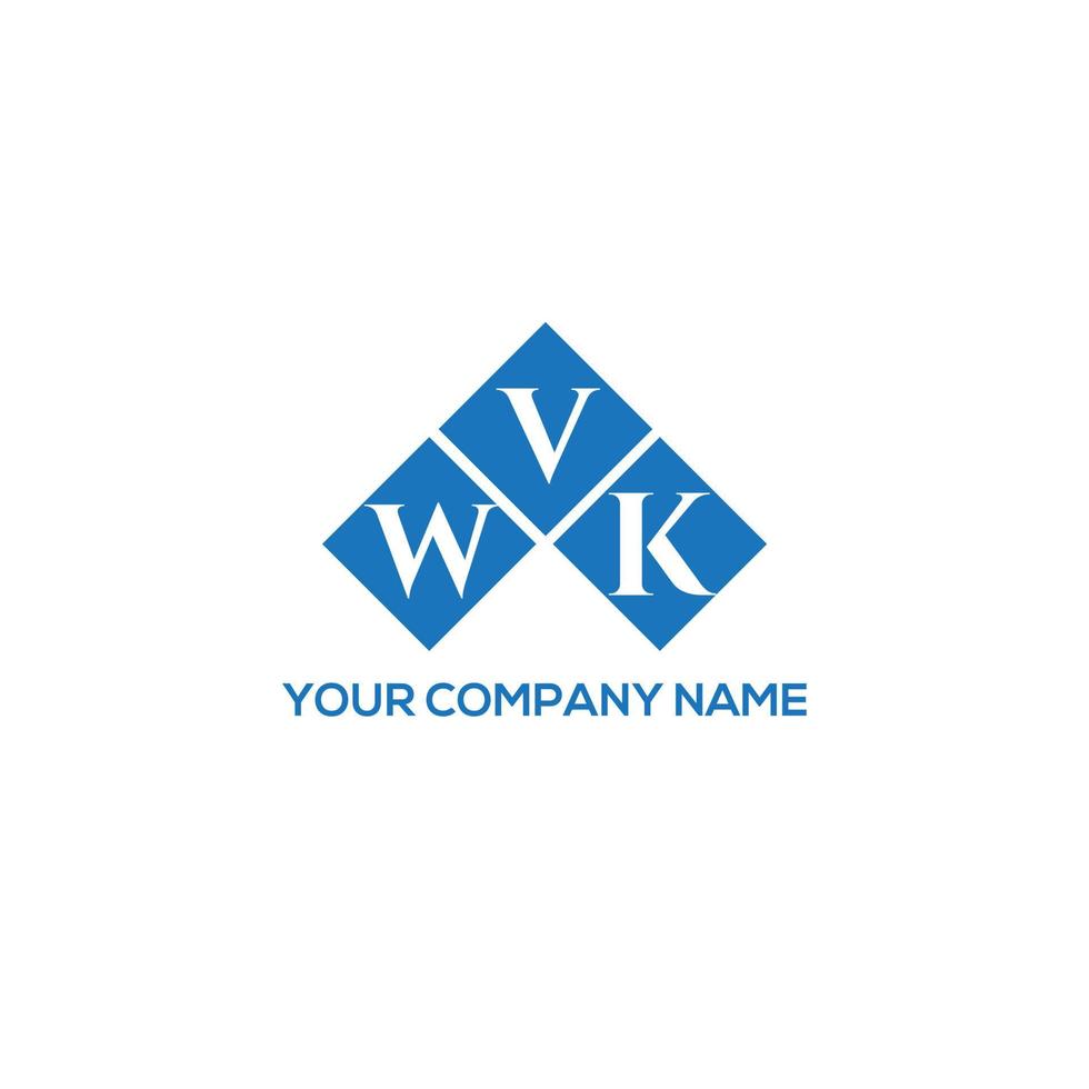 design de logotipo de carta wvk em fundo branco. conceito de logotipo de letra de iniciais criativas wvk. design de letra wvk. vetor