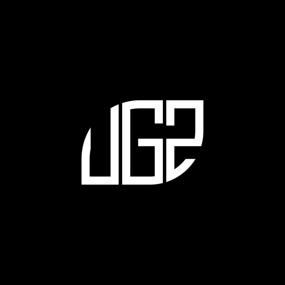 design de logotipo de carta ugz em fundo preto. conceito de logotipo de letra de iniciais criativas ugz. design de letra ugz. vetor