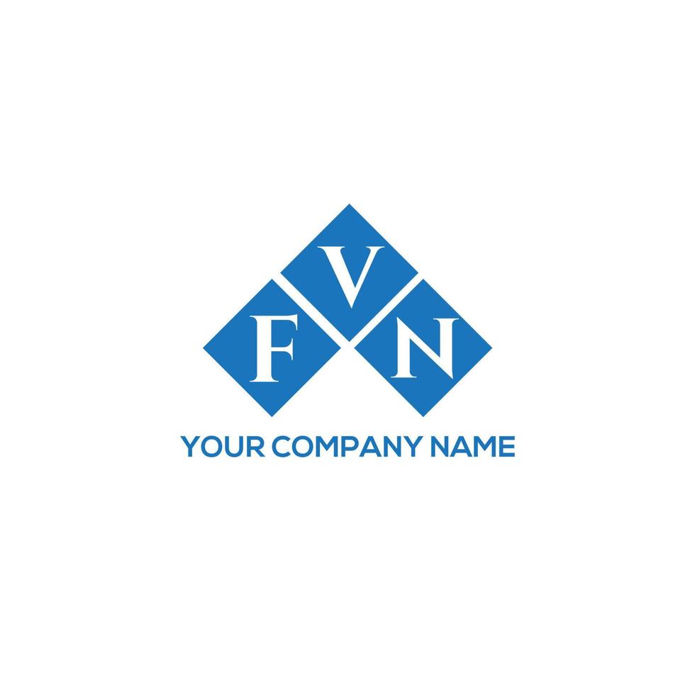 design de logotipo de carta fvn em fundo branco. conceito de logotipo de carta de iniciais criativas fvn. design de letras fvn. vetor