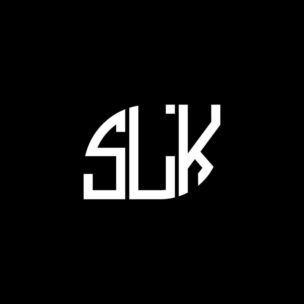 . slk carta design.slk carta logotipo design em fundo preto. conceito de logotipo de letra de iniciais criativas slk. slk carta design.slk carta logotipo design em fundo preto. s vetor