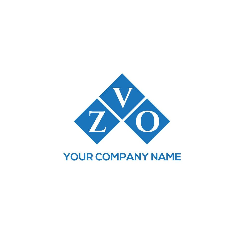 design de logotipo de carta zvo em fundo branco. conceito de logotipo de letra de iniciais criativas zvo. design de letra zvo. vetor