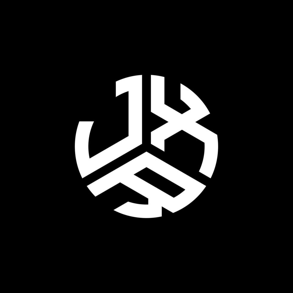 design de logotipo de carta jxr em fundo preto. conceito de logotipo de carta de iniciais criativas jxr. design de letra jxr. vetor