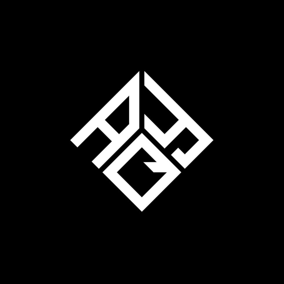 design de logotipo de carta aqy em fundo preto. conceito de logotipo de letra de iniciais criativas aqy. design de letra aqy. vetor