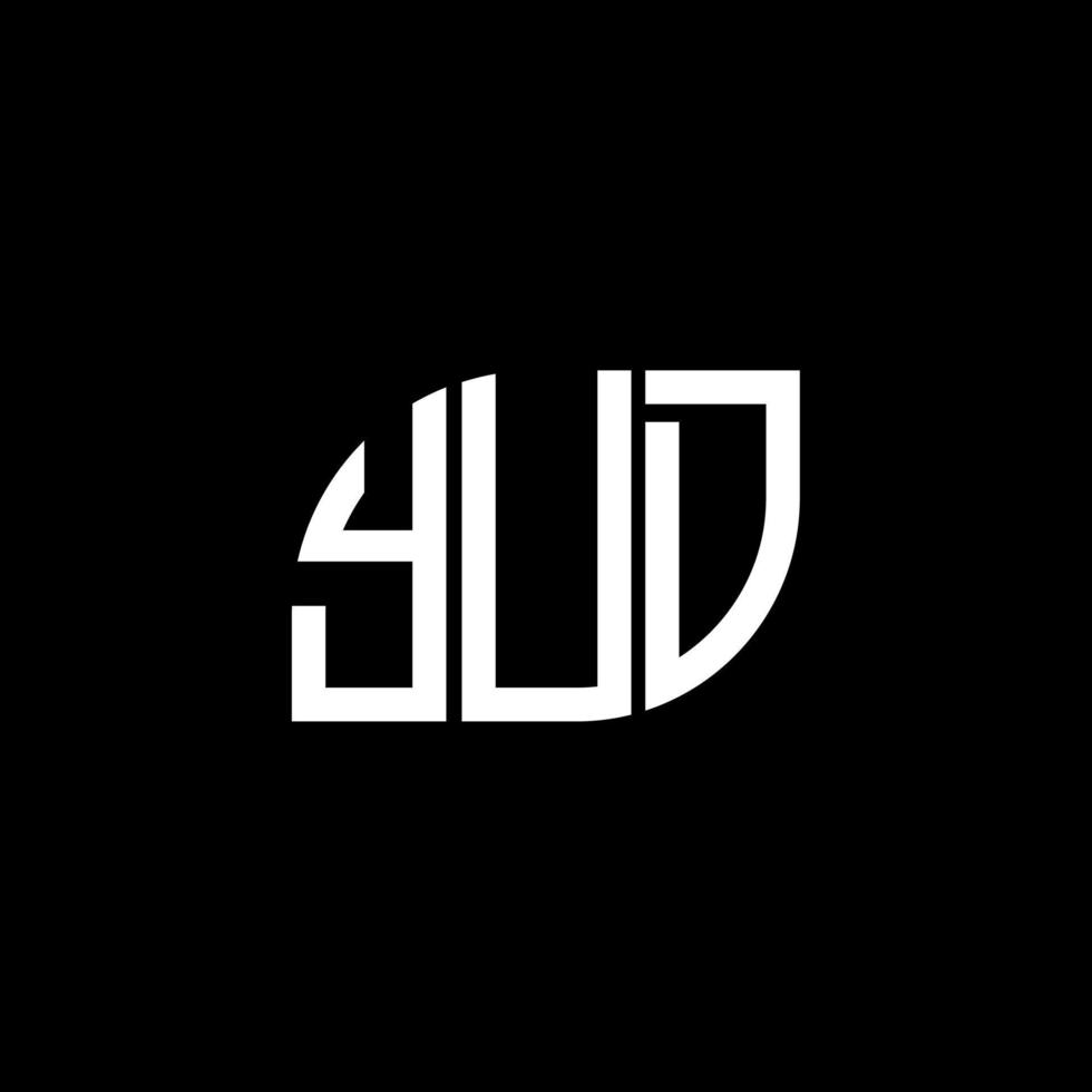 yud carta design.yud carta logo design em fundo preto. conceito de logotipo de letra de iniciais criativas yud. yud carta design.yud carta logo design em fundo preto. y vetor