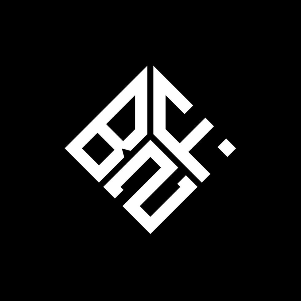 design de logotipo de carta bzf em fundo preto. conceito de logotipo de letra de iniciais criativas bzf. design de letra bzf. vetor