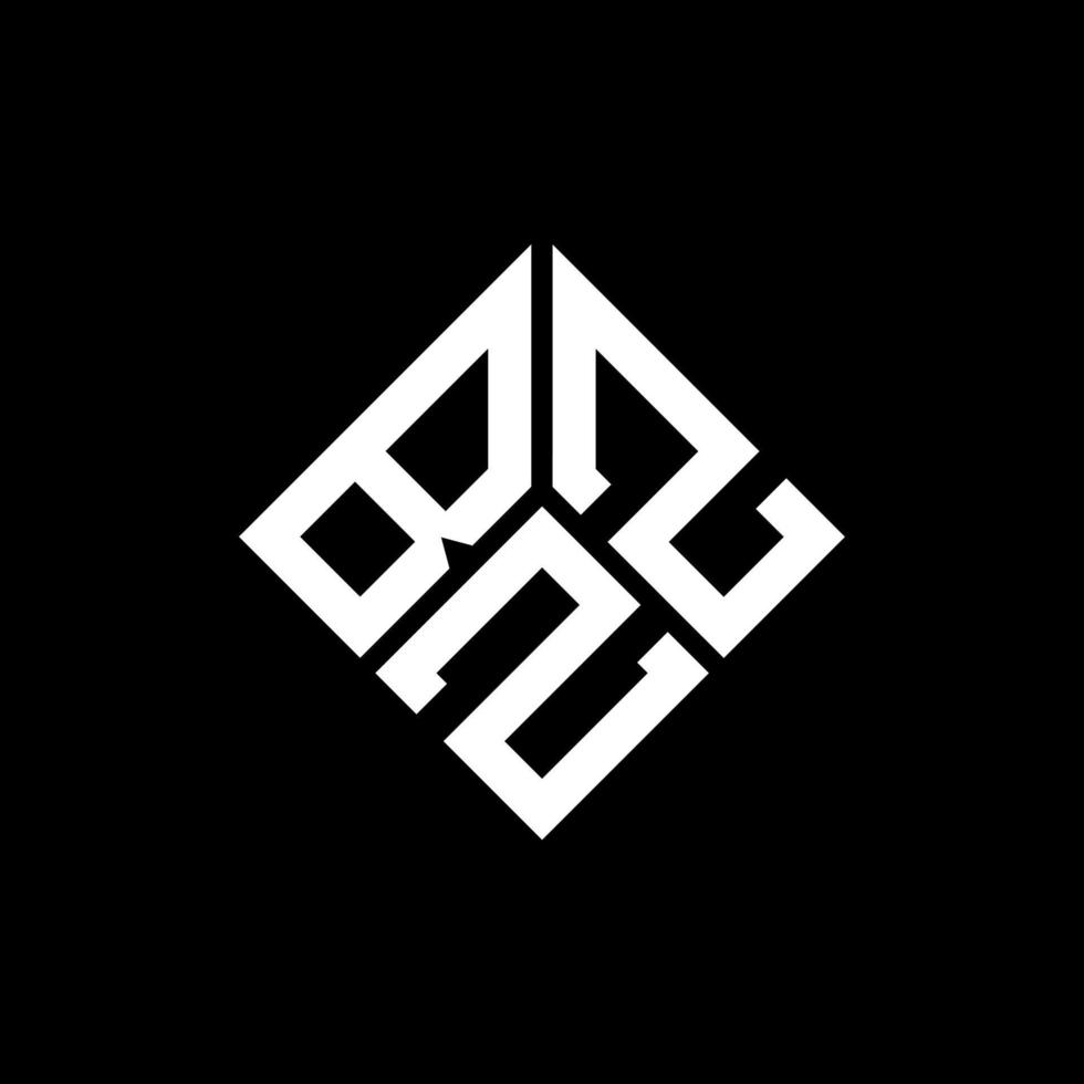 design de logotipo de carta bzz em fundo preto. conceito de logotipo de letra de iniciais criativas bzz. design de letra bzz. vetor