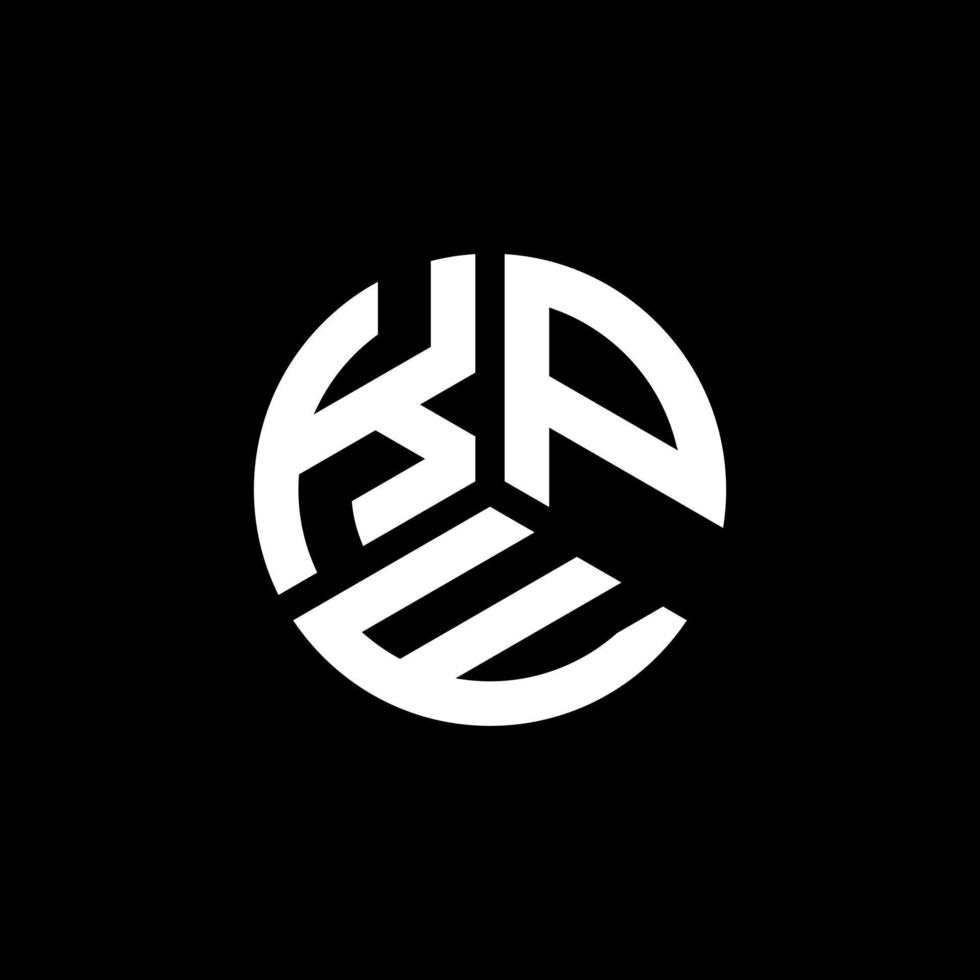 design de logotipo de letra kpe em fundo preto. conceito de logotipo de letra de iniciais criativas kpe. design de letra kpe. vetor