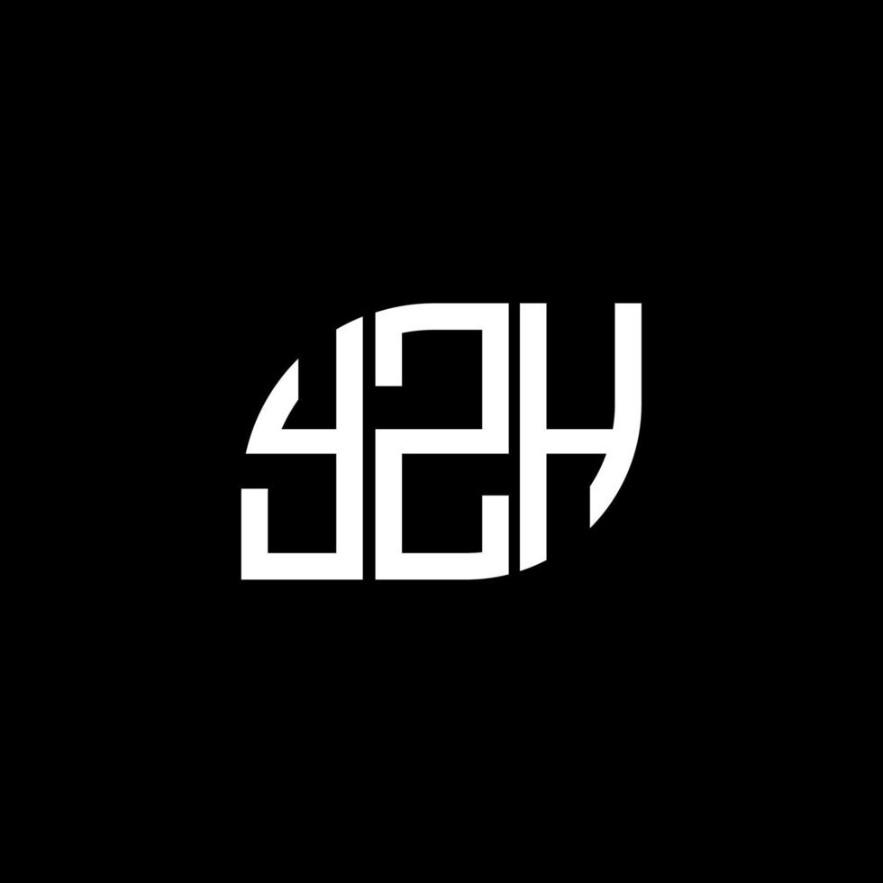 design de logotipo de carta yzh em fundo preto. conceito de logotipo de letra de iniciais criativas yzh. design de letra yzh. vetor