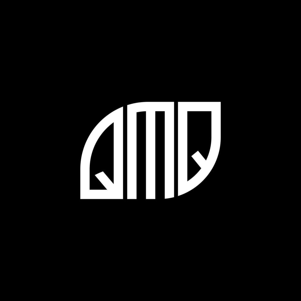 design de logotipo de letra qmq em fundo preto. conceito de logotipo de letra de iniciais criativas qmq. design de letra qmq. vetor