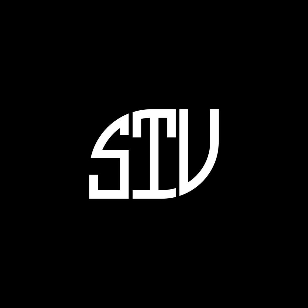 design de logotipo de carta stv em fundo preto. conceito de logotipo de letra de iniciais criativas stv. design de letra stv. vetor