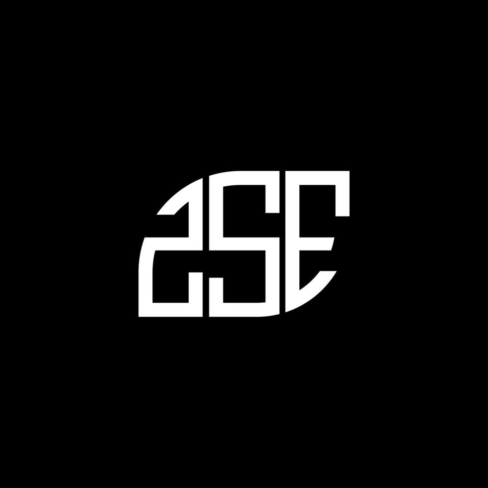 design de logotipo de letra zse em fundo preto. conceito de logotipo de letra de iniciais criativas zse. design de letra zse. vetor
