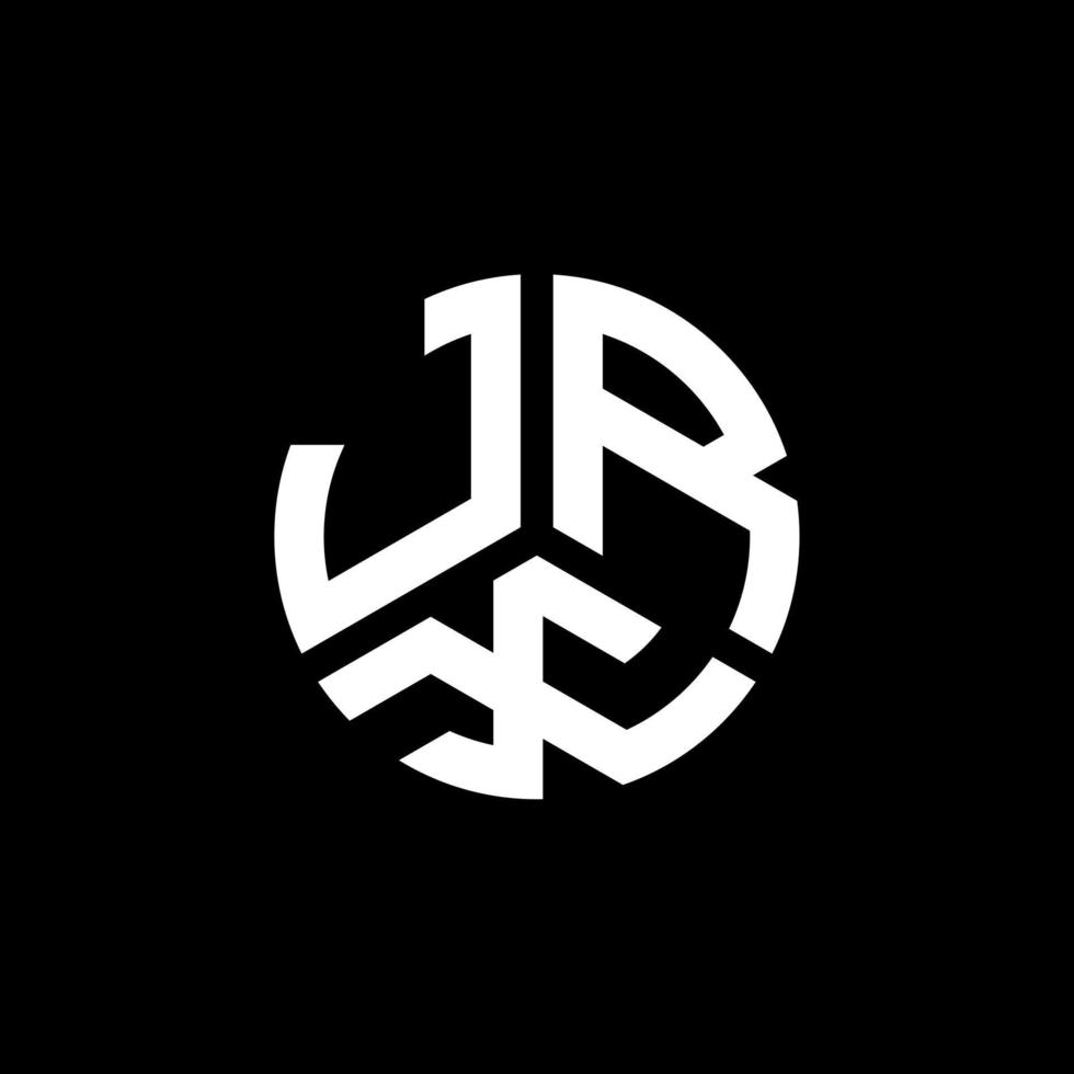 design de logotipo de carta jrx em fundo preto. conceito de logotipo de letra de iniciais criativas jrx. design de letra jrx. vetor