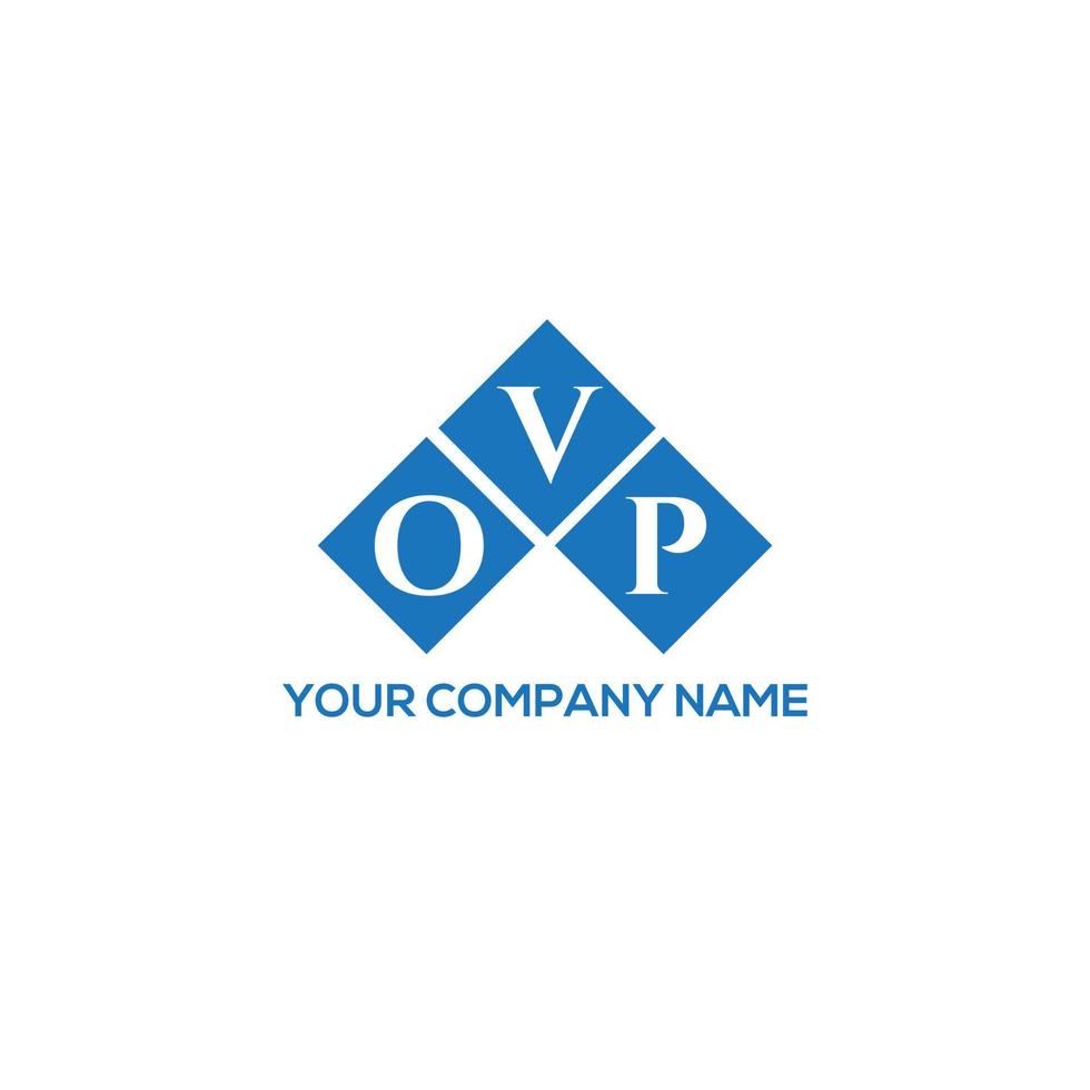 design de logotipo de carta ovp em fundo branco. conceito de logotipo de carta de iniciais criativas ovp. design de carta ovp. vetor