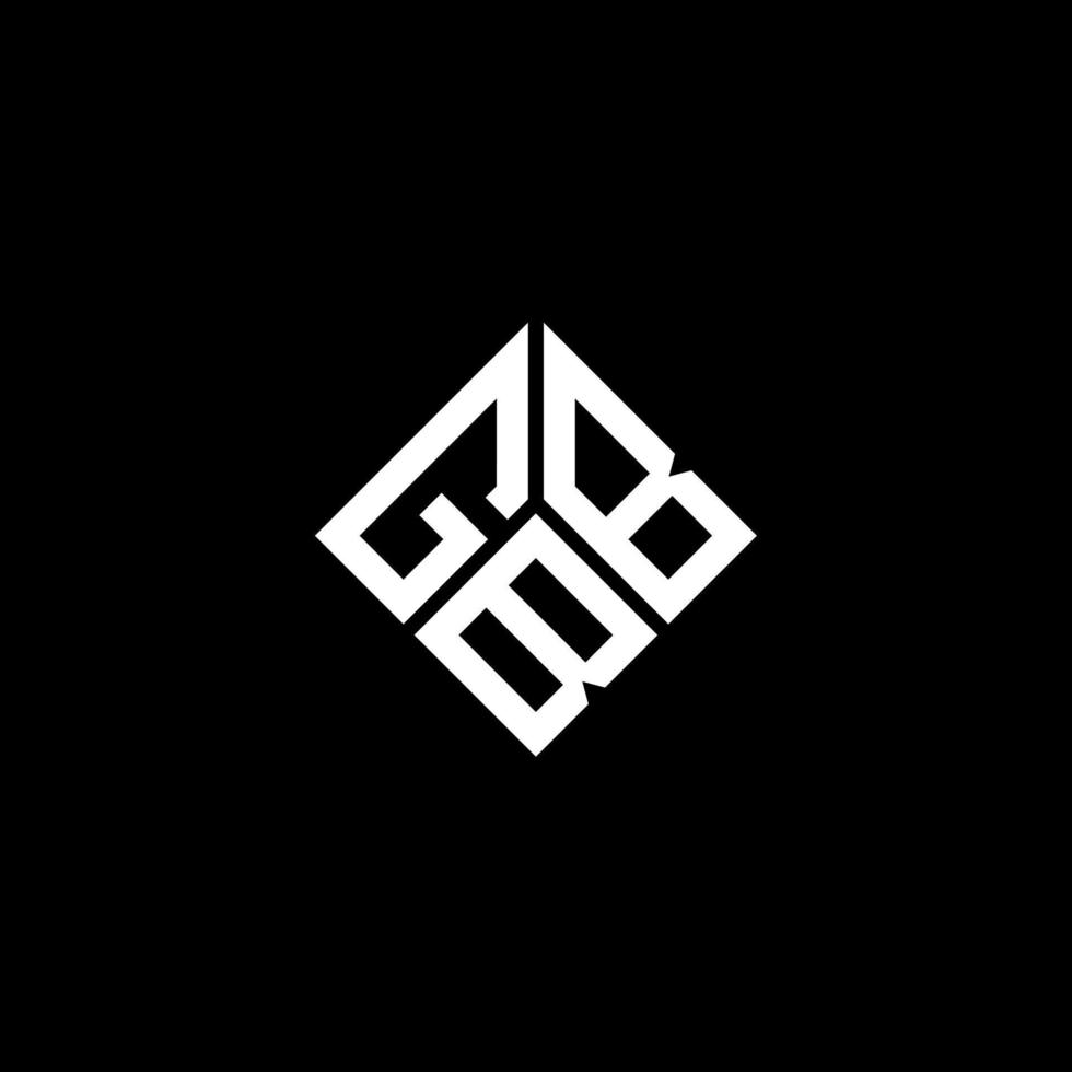 design de logotipo de carta gbb em fundo preto. gbb conceito de logotipo de carta de iniciais criativas. design de letra gbb. vetor