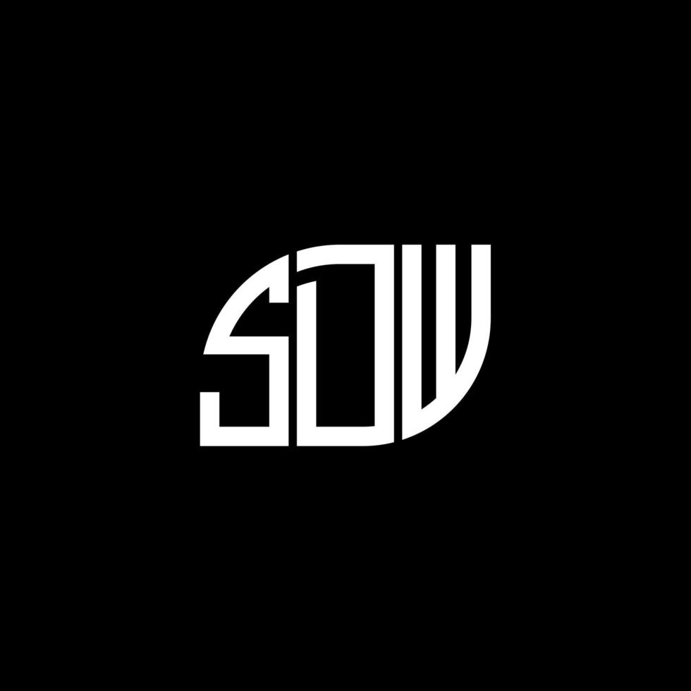 design de logotipo de carta sdw em fundo preto. conceito de logotipo de letra de iniciais criativas sdw. design de letra sdw. vetor