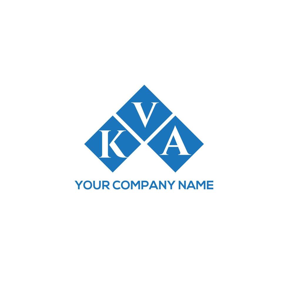 design de logotipo de letra kva em fundo branco. conceito de logotipo de letra de iniciais criativas kva. desenho de letra kva. vetor