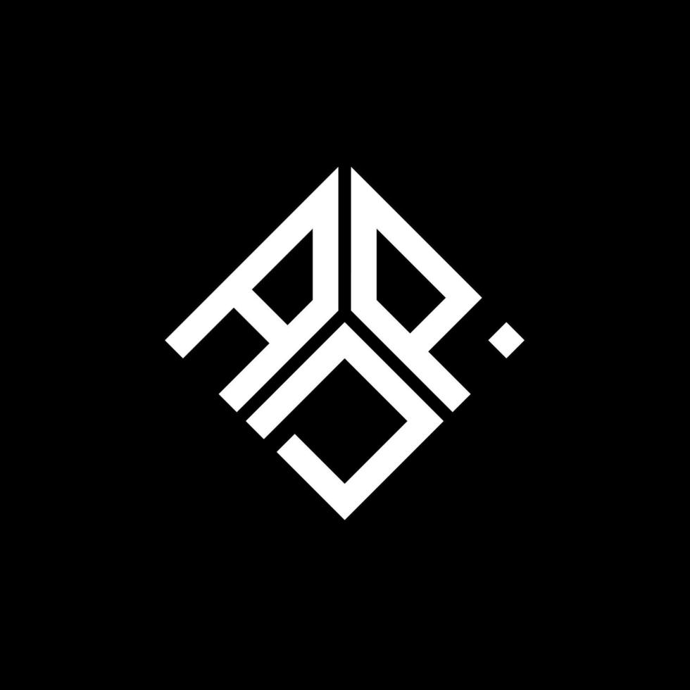 design de logotipo de letra adq em fundo preto. conceito de logotipo de letra de iniciais criativas adq. design de letra adq. vetor