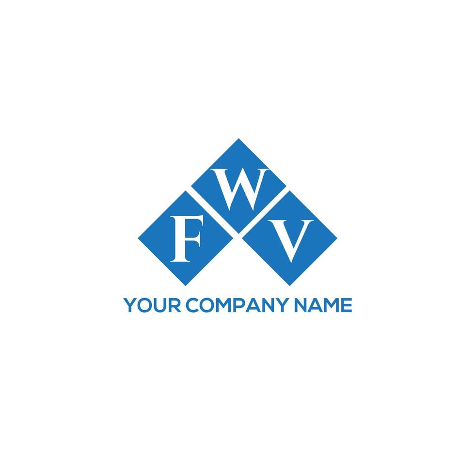 design de logotipo de carta fwv em fundo branco. conceito de logotipo de letra de iniciais criativas fwv. design de letra fwv. vetor