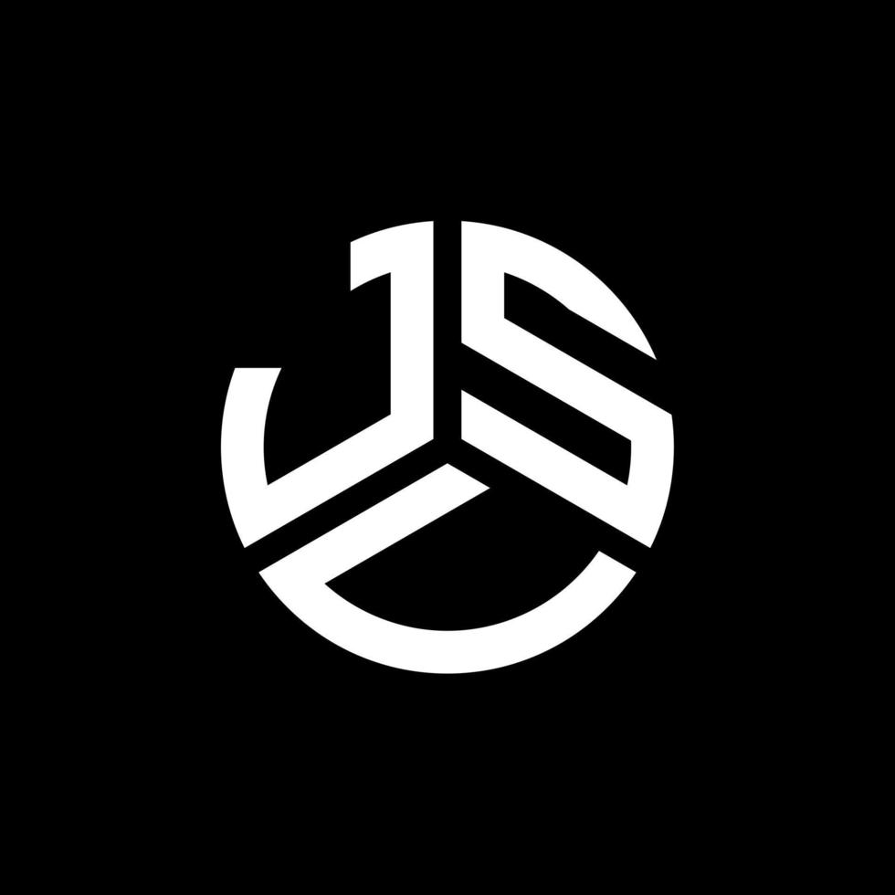 design de logotipo de carta jsv em fundo preto. conceito de logotipo de letra de iniciais criativas jsv. design de letra jsv. vetor