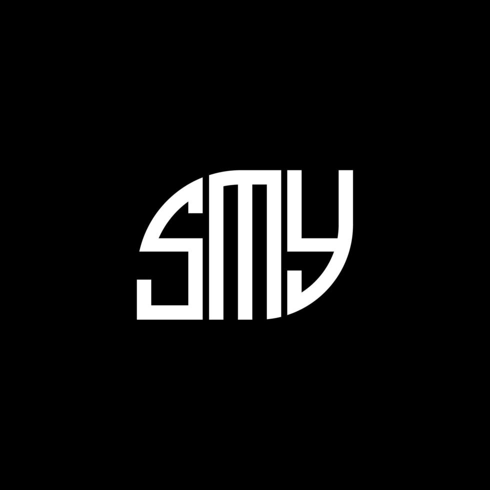 design de logotipo de carta smy em fundo preto. conceito de logotipo de carta de iniciais criativas smy. design de carta smy. vetor