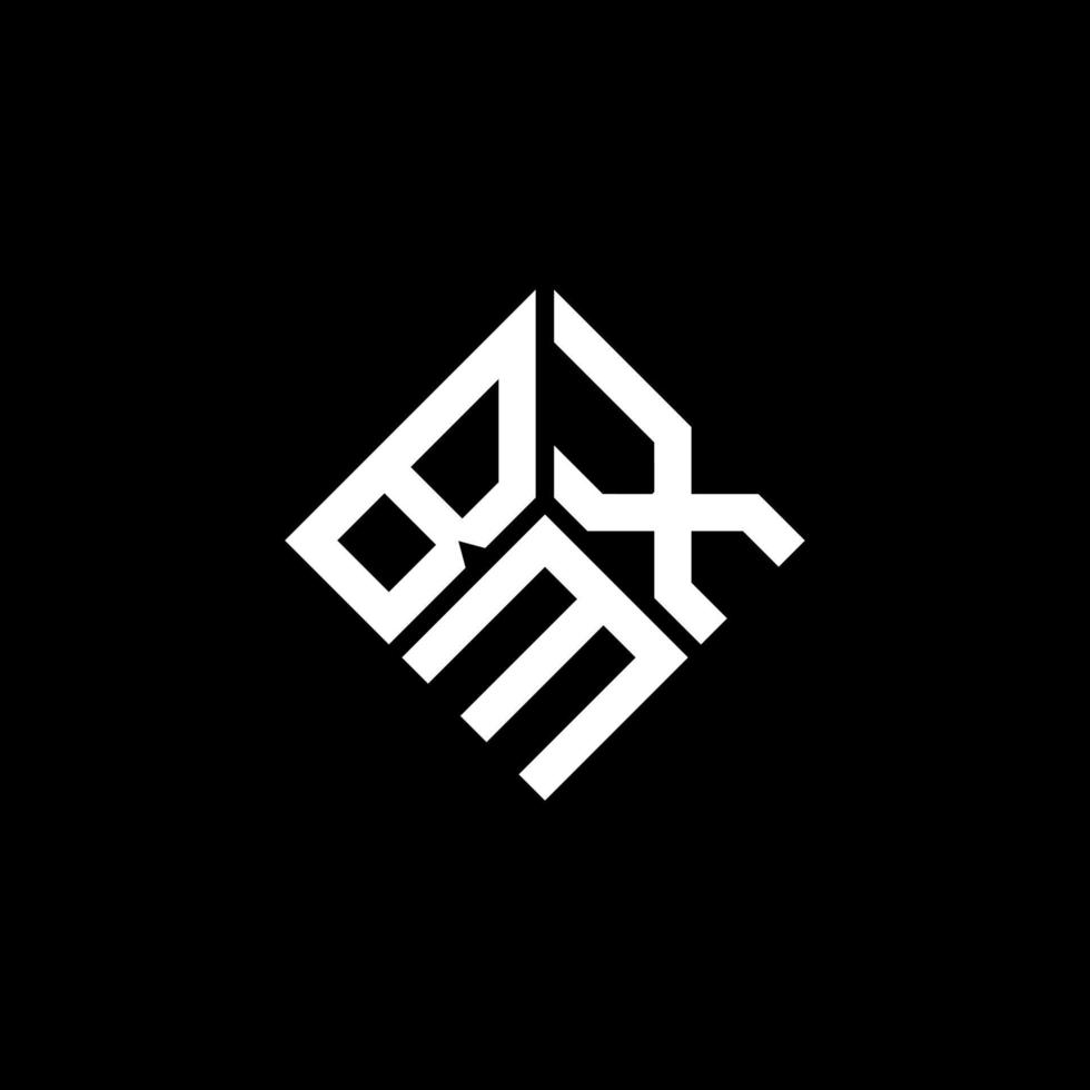 design de logotipo de letra bmx em fundo preto. conceito de logotipo de letra de iniciais criativas bmx. design de letra bmx. vetor
