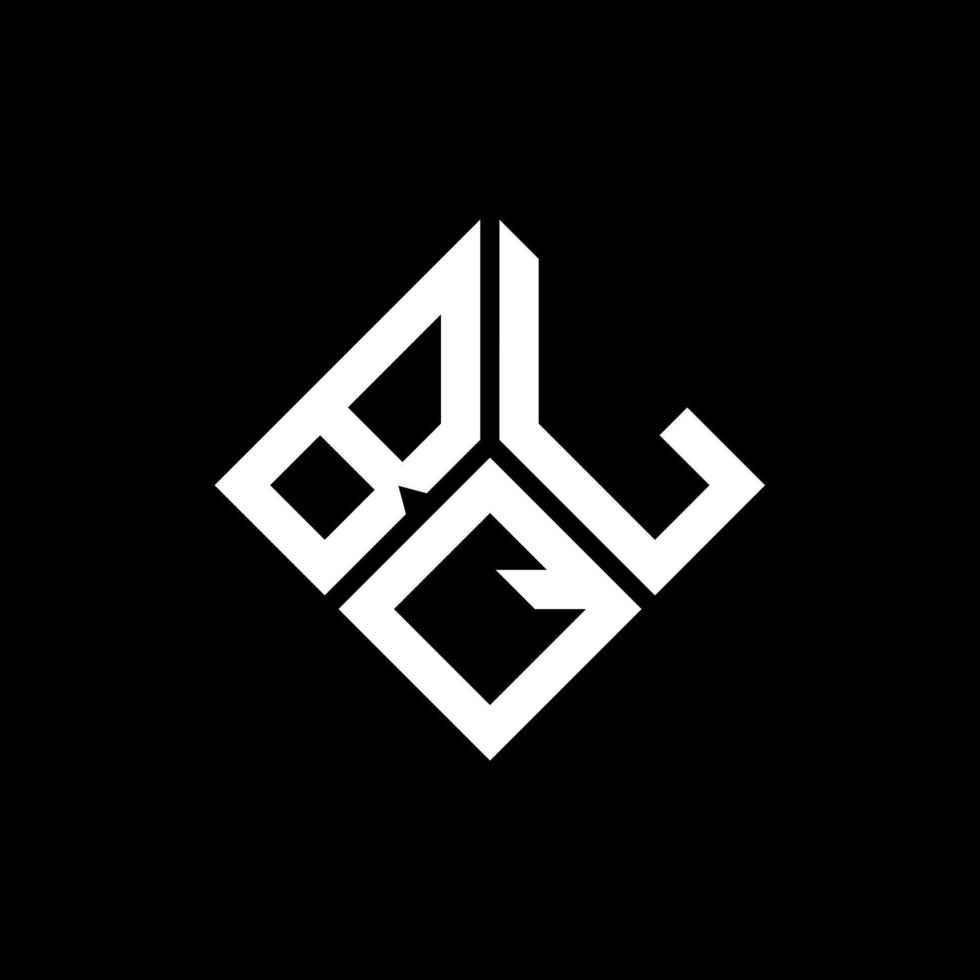 design de logotipo de letra bql em fundo preto. conceito de logotipo de letra de iniciais criativas bql. design de letra bql. vetor